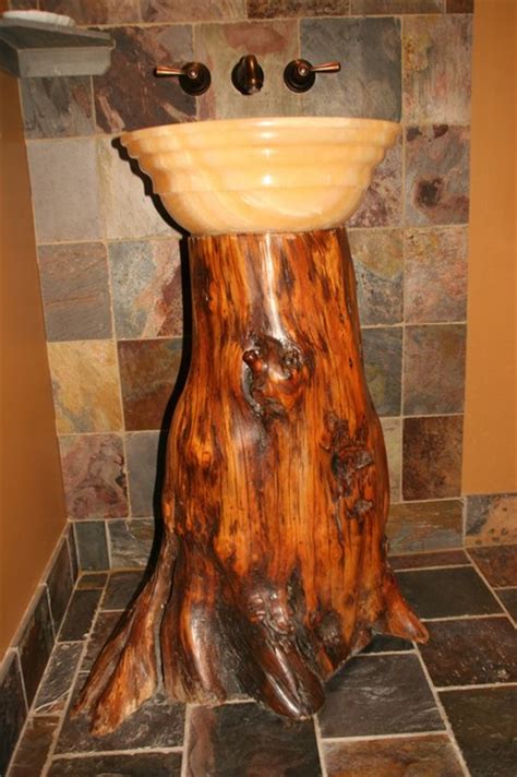 tree stump sink aj worth